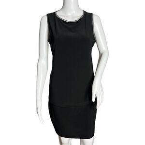 Joseph Ribkoff Skirt Set Womens 10 Tank Top Mini Skirt Mesh Accent Neutral